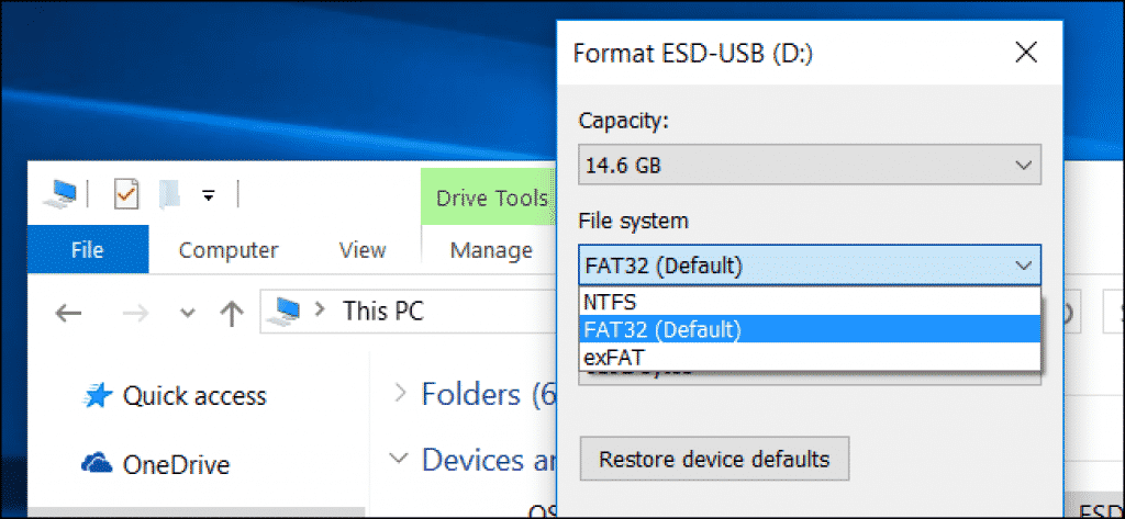 partition and format external hard drive windows 10
